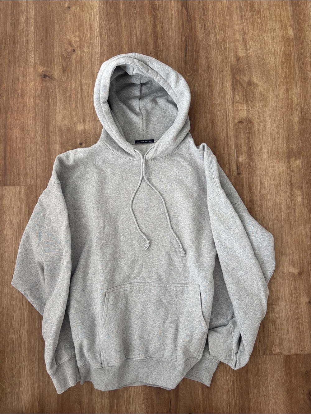 Brandy Melville Light Gray Hooded Sweatshirt